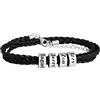 Moainut Bracciale personalizzato uomo,nome personalizzato braccialetto in pelle,anniversario,giorno del padre o regalo di compleanno per papà o marito