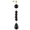 IN Lebole Collezione The Stone XOR Mono Orecchino da Donna in Ottone Pietra Nero