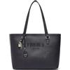 Liu Jo Halona Borsa Shopping L Nero, Similpelle Ecosostenibile, 42 x 27 x 13 cm, con Logo in Rilievo, Chiusura a Cerniera