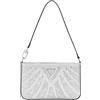 GUESS Beauvoir Mini Top Zip Shoulder Bag Silver