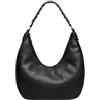 Liu Jo Borsa Hobo nera con catena dorata, pelle sintetica, design elegante, stile casual
