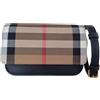 BURBERRY pochette borsa a tracolla in tela e pelle donna madison 8084026 nero