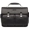 PIQUADRO - Borsa da Lavoro - Organizer - In Pelle - Elegante e Professionale - Uomo - Colore Nero