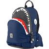 Pick & Pack Borse - Zaino alla moda per bambini con stile e funzionalità - Zaino asilo - Zaino Shark in poliestere riciclato, blu navy, S