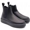 Frau 41N2 Stivaletti Chelsea Boot in Pelle Nero Nero, 38