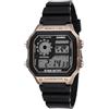 Casio Serie AE1200WH | Orologio digitale da uomo | 100M WR | Multi Allarmi | Cronometro 100 SEC | Timer conto alla rovescia | Mappa del mondo per l'ora del mondo | Luce LED | Display analogico LC |