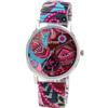 Raptor Colorful Edition Orologio da donna fantasia colorato | Orologio da polso da donna eccezionale con cinturino a trazione | Orologio speciale da polso da donna - Orologio alla moda donna anziani