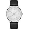 Boyarca Orologio da polso meccanico vintage con specchio a cupola in vetro, orologio meccanico casual e minimalista a carica manuale, per uomini e donne, Argento Bianco