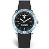 PRESTIGE & DELUXE Orologio da polso uomo Lowell Lazio Gent Bracc Cinturino in silicone - Quadrante 41 mm in confezione ufficiale + portachiave calcio