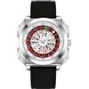 MASTOP Orologi da uomo con ruota della roulette che giocano con quadrante rotante poker quadrato cinturino in gomma siliconica orologio unico creativo accattivante fresco orologi da uomo d'affari
