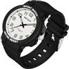 BIEWO Orologio da polso impermeabile per donne e uomini, unisex, 24 ore, con lancetta dei secondi, luce notturna, quadrante militare facile da leggere, cinturino in silicone morbido e traspirante, Nero e