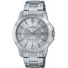 CASIO Orologio Uomo - MTP-V004D-7CUDF Quadrante Bianco, Cinturino Argento, Argento, Bracciale