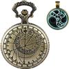 CASOTA Orologio da Taschino Vintage al Quarzo Doctor Who Orologio da Taschino con Cassa in Bronzo Quarzo Full Hunter Quadrante Bianco e Ciondolo Collana da Uomo retrò Dr Who (Color : A)