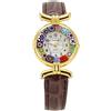 GlassOfVenice Orologio Murano Millefiori Con Cinturino In Pelle - Marrone Multicolor