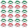 BOUBONI 24 Pezzi Braccialetti Regolabili da Polso con Sonagli Strumenti Musicali a Percussione per Bambini Natale Generatori di Rumore Bomboniere per Feste (Verde Rosso Argento)