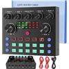Gofemial Console DJ Mixer Audio Karaoke con Microfono Scheda Audio Con Voce, Gofemial Interfaccia Mixer Audio PC Professionale Consolle da DJ Bluetooth USB Streaming Karaoke Pacchetto Attrezzatura Podcast