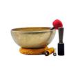 OSNICA Campana tibetana/ciotole da preghiera/Rin Gong/Suzu Gongs - battitore avvolto in pelle (3000 grammi)