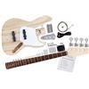Rocktile Kit per Basso Elettrico JB-Style - kit fai-da-te per costruire il tuo basso elettrico nel classico design JB, 2x single-coil pickup, manico avvitato, corpo grezzo da verniciare