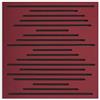 Keyhelm Bass Trap Wave Wood Sagoma Line in Pioppo Verniciato RAL 3005 Rosso Vino