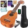 Kmise Soprano Ukulele Starter Kit 21 pulgadas Ukelele de caoba para principiantes con funda de sintonizador Correa de sintonizador Folleto de instrucciones