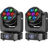 Yespick 2 pezzi 7X40W Teste Mobili LED RGBW Luci Discoteca Beam Funzione Zoom Effetto Luce Discoteca per Natale Feste Concerti Matrimoni Discoteca Eventi Bar Club