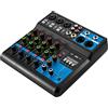 Rogowsen Consolle mixer a 5 canali, scheda audio DJ mixer, mini mixer stereo da 48 V, dotato di USB e Bluetooth, adatto per karaoke domestico, conferenze in campus, conferenze, spettacoli sul palcoscenico