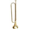LOVIVER Tromba in sib in stile antico Tromba in ottone giallo che suona 47 cm Corno da cavalleria Portatile per principianti Regali musicali Orchestra per