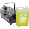 SPARKLERS CLUB Macchina per fumo + liquido per fumo, 5 litri, potenza 400 Watt, flusso molto buono, tempo di riscaldamento rapido, serbatoio 0,3 litri, facile da trasportare, ideale per DJ