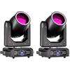 Osusuent 2PCS Luce Beam a Teste Mobili da 200W, Luce da Palco a LED RGB con 18 Prismi 7+1 Colori 11+1 Motivi d-mx512 Controllo Audio per Club Feste Concerti Discoteche DJ Natale