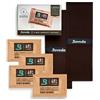 Boveda for Music | 2 vie di controllo dell'umidità grande Starter Kit per strumenti in legno a forma di arco | Include (4) taglia 70 Boveda 49% RH e 2 supporti in tessuto doppio