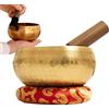 Zqkimzi Tibetan Singing Bowl, Handmade Meditation Bowl, Sound Bowl for Yoga, Chakra Sound, Singing Bowls with Mallet, Mindfulness Meditation Bowl, Stress Relief Singing Bowl, Tibetan Bowl for Healing,