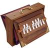 Kirtan Yoga World.com Shruti Box Raga Mini, modello professionale, legno Teak, scala da DO a DO (DO3 a DO4), 30 x 22 x 8.5 cm, peso 2 Kg, accordatura 440Hz (432Hz su richiesta)