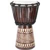 GURU SHOP Guru-Shop Tamburo di Legno (djembe) con Intagli di Varie Dimensioni, Dimensione: 35 cm, Drum Sonaglio-didgeridoo
