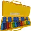 Generico Angel AG-25N3 AX-25N3 Metallofono Scolastico Primarie e Secondarie a 25 Piastre Colorate con Valigetta e Bacchette, Giallo