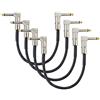 keepdrum Keep Drum gc028 cavo Patch Set 30 cm Jack da 6,3 mm ad angolo retto 4 pezzi