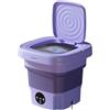 Generico Calzini intimi for dormitorio studentesco for lavatrice pieghevole piccola da 8 litri, mini secchio for biancheria portatile for pulizia(Purple)