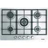 Silverline Piano Cottura da 75 cm a gas, N° 5 Fuochi, 1 bruciatore WOK, Inox