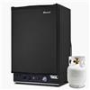 Smad Frigo Trivalente per Camper, 12V/220V/Gas, Frigorifero a Gas, 28-30mbar, Mini Frigobar per Campeggio Auto Caravan, 40Litri, Nero