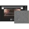 Kaiser Set da cucina a induzione EH 9309+KCT 6705 RI Piano cottura, Forno da incasso 90 cm 105L vetro nero+ Piano cottura a induzione 60 cm
