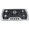 KinHall Fornello a Gas 5 Fuochi 90cm da Incasso, Piano Cottura con Vetro Temperato 7mm e Griglie in Ghisa, Compatibile Gas Naturale e GPL, per Cucina Domestica e Professionale