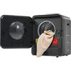 kozamas Asciugatrice 3 kg (4,5 kg), 830 W, acciaio inossidabile, 5 programmi, protezione contro il surriscaldamento, filtro multiuso, montaggio a parete, classe energetica G, grigio