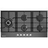 J Johnson Piano Cottura a Gas, 5 Fiamme, 90 cm, Nero