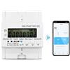 STRAFBRG Contatore di energia intelligente 2 fasi 3 fili 80A Din Rail Tuya Smart Energy Meter Consumo energetico Monitor KWh Meter Wattmetro Protezione da perdite da sottotensione