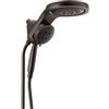 Delta Faucet HydroRain 5-Spray H2Okinetic Dual Shower Head with Handheld Spray, Oil Rubbed Bronze Shower Head with Hose, Handheld Shower Heads, 2.5 GPM Flow Rate, Venetian Bronze 58680-RB25