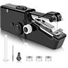 AUIFFER Macchina da Cucire, Macchina da Cucire Portatile per Cucire per Principianti, Mini Sewing Machine Domestica Essentials Test Winner per Cucire Semplicemente Vestiti Tende e Artigianato DIY