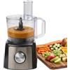 BLACK+DECKER - Processore per alimenti BXFPA1200E + 1200W | Caraffa 1,5L | 2 velocità + Turbo | 8 accessori | Acciaio inox anti-impronta | Lame e dischi INOX | Senza BPA | Antiscivolo