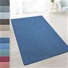 KARAT Elegante tappeto da salotto - Tappeto da passaggio morbido con bordi senza frangia - Antiscivolo antistatico Qualità tedesca, Tappeto durevole e facile da mantenere, London, blu scuro 240x150 cm