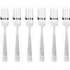 Sambonet 52522A55 Cortina - Set di Forchette da dessert monoblocco in acciaio inox 18/10, 6 pezzi