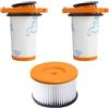 PURexpert 2 filtri in schiuma e 1 filtro di scarico per Rowenta X-Force Flex 12.60 RH9LC1WO RH9L42WO, 13.60 RH9A36WV RH9A30WO RH9AD1WO, 14.80 RH9B36WV RH9B74WO, confrontare con parte # ZR009014 & ZR0