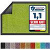 Floordirekt Zerbino Rhine, lavabile e resistente, con retro antiscivolo, per ingresso (verde, 120 cm x 300 cm)